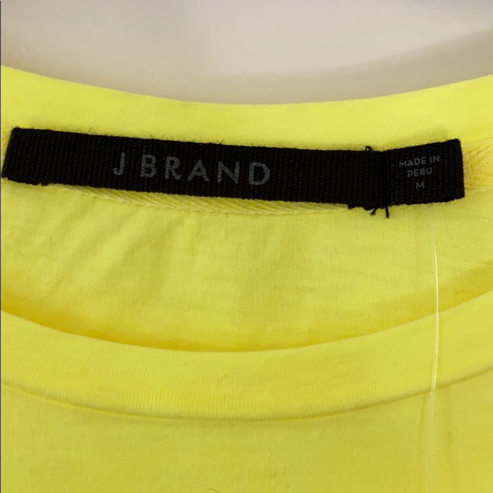 NWT J BRAND fluorescent yellow T-shirt - Picture 3 of 4